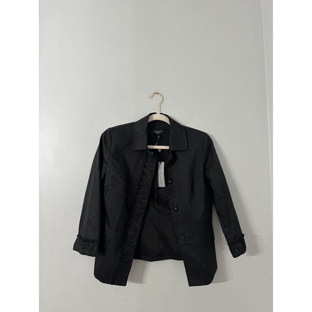 Talbots Blazer Jacket The Grace Fit Buttons Black Career Sz 2 New